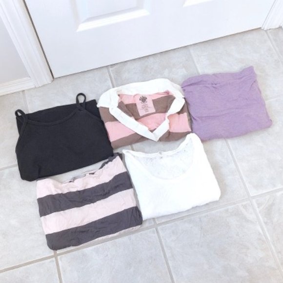 5 Top Bundle (Short Sleeve Shirt Long Sleeve Tank Top etc.) - Picture 3 of 4